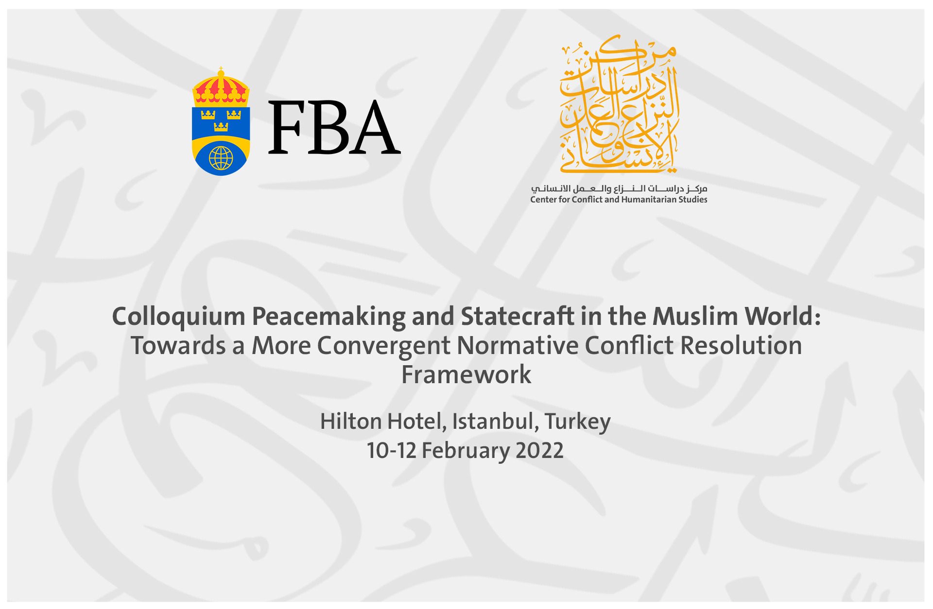 Peacemaking and Statecraft in the Muslim World